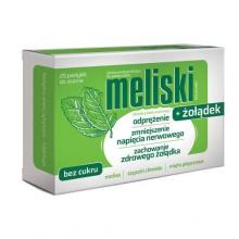 Zdjęcie produktu - AFLOFARM Meliski wzbogacone w miętą, 20 szt KR&Oacute;TKA DATA 30.09.2026