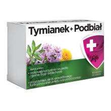 Zdjęcie produktu - AFLOFARM Tymianek + Podbiał pastylki do ssania, 18 szt.