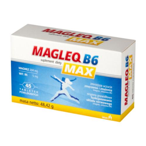 Miniaturka artykułu - MAGLEQ B6 MAX, 45 tabletek