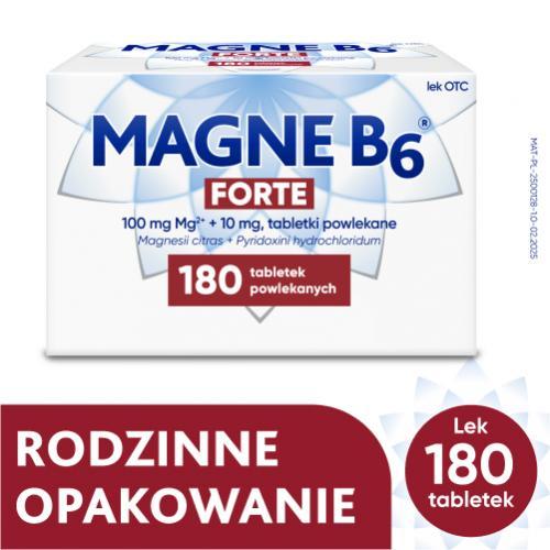Miniaturka artykułu - Magne B6 Forte, 180tabl. USZKODZONY KARTON