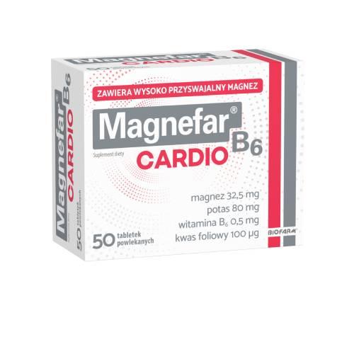 Miniaturka artykułu - Magnefar B6 Cardio, 50 tabl.