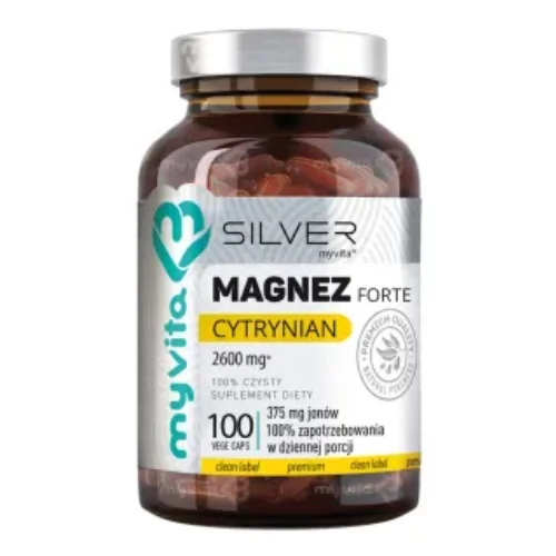 Miniaturka artykułu - MyVita Silver Magnez Forte Cytrynian 2600 mg, 100 kaps.