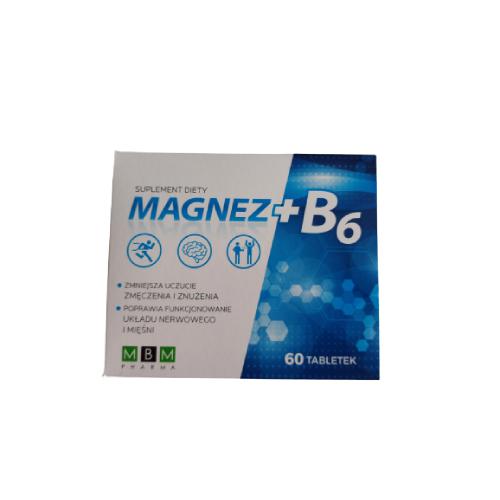 Miniaturka artykułu - Magnez + B6, 60tabletek