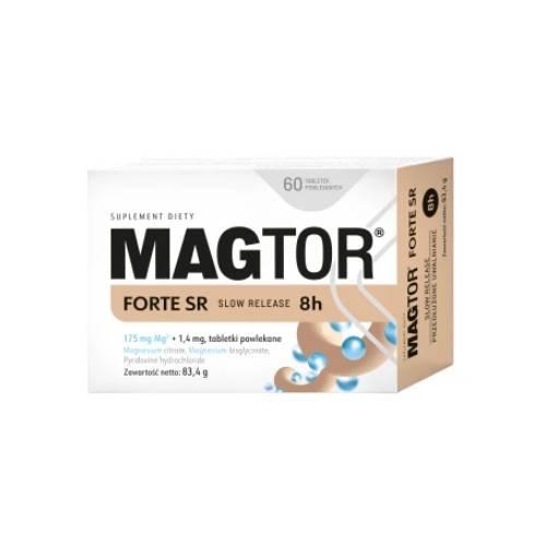 Miniaturka artykułu - Magtor Forte SR, 60 tabl. - suplement diety z magnezem i witaminą B6