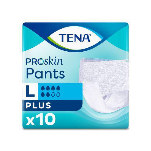 Miniaturka artykułu - Majtki chłonne TENA Pants ProSkin Plus L, 10szt USZKODZONE FOLIOWE OPAKOWANIE