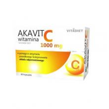 Zdjęcie produktu - VITADIET Akavit Witamina C 1000 mg, 60 kapsułek