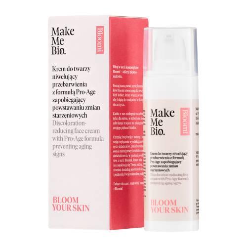Miniaturka artykułu - Make Me Bio Bloom Your Skin Krem do twarzy niwelujący przebarwienia z formułą Pro-Age, 30 ml