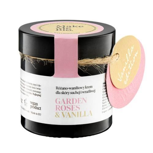 Miniaturka artykułu - Make Me Bio Garden Roses & Vanilla Różano-waniliowy krem dla skóry suchej i wrażliwej, 60 ml