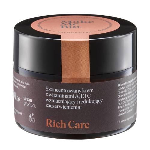 Miniaturka artykułu - Make Me Bio Rich Care Skoncentrowany krem z witaminami A, E i C wzmacniający i redukujący zaczerwienienia, 50 ml