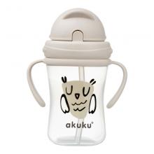Zdjęcie produktu - AKUKU Bidon z chowaną, wymienną słomką SOWA 9m+, 300ml