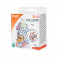 AKUKU Saszetki wielorazowe na pokarm 150ml, 5 sztuk