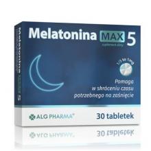 Zdjęcie produktu - Alg Pharma Melatonina Max 5, 30 tabl.