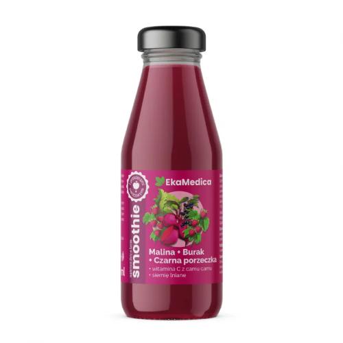 Miniaturka artykułu - EkaMedica Smoothie Malina Burak Czarna porzeczka płyn, 250 ml