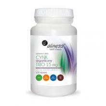 Zdjęcie produktu - ALINESS Cynk organiczny trio 15mg, 100 tabletek