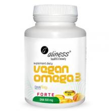 Zdjęcie produktu - Aliness Vegan Omega 3 Forte DHA 500 mg, 60 kaps.