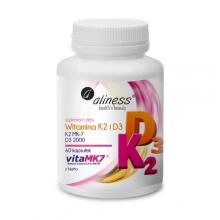 Zdjęcie produktu - ALINESS Witamina K2 MK-7 100 &micro;g z Natto + D3 - 60 kapsułek
