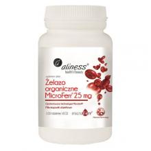 Zdjęcie produktu - ALINESS Żelazo organiczne 25mg - 100 tabletek