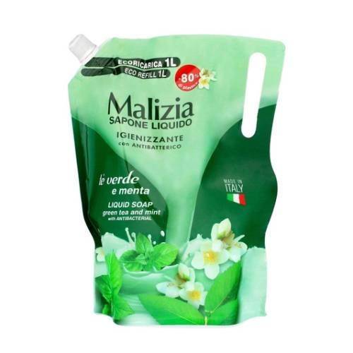Miniaturka artykułu - Malizia Mydło w Płynie Zielona Herbata i Mięta, 1000 ml