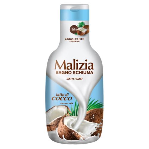 Miniaturka artykułu - Malizia Płyn do kąpieli Mleczko kokosowe, 1000ml