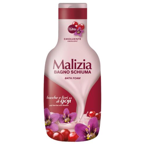 Miniaturka artykułu - Malizia Płyn do kąpieli Kwiaty & Jagody Goji, 1000ml