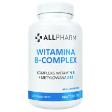 Zdjęcie produktu - Allnutrition Allpharm Witamina B-Complex, 120 tabl.