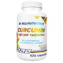 Zdjęcie produktu - Allnutrition Curcumin + Ginger + Piperine, 100 kaps.