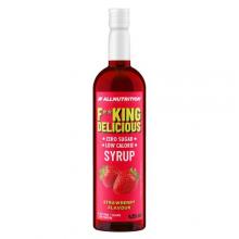 Zdjęcie produktu - Allnutrition Fitking Delicious Syrop Zero Truskawkowy, 420 ml KR&Oacute;TKA DATA 30.06.2026
