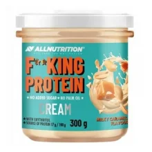 Zdjęcie produktu - Allnutrition Fitking Protein Cream Milky Caramel Peanut Krem mleczno-arachidowy o smaku karmelowym, 300 g KR&Oacute;TKA DATA 30.11.2026