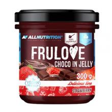 Zdjęcie produktu - Allnutrition Frulove Choco in Jelly Strawberry - Truskawki w czekoladowej frużelinie, 300 g KR&Oacute;TKA DATA 30.09.2026