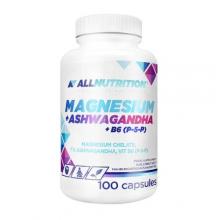 Zdjęcie produktu - Allnutrition Magnesium + Ashwagandha + B6, 100 kaps.