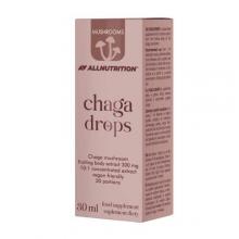 Zdjęcie produktu - Allnutrition Mushrooms Chaga drops skoncentrowany ekstrakt z grzyba chaga, 30 ml