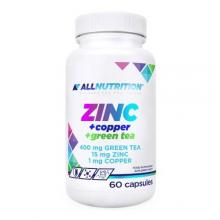Zdjęcie produktu - Allnutrition Zinc Copper Green tea, 60 kaps.