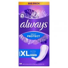 Zdjęcie produktu - Always Dailies Extra Protect Long Wkładki higieniczne, 44 szt. USZKODZONY KARTON