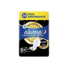 Zdjęcie produktu - ALWAYS Ultra Secure Night Extra Podpaski, 20szt.