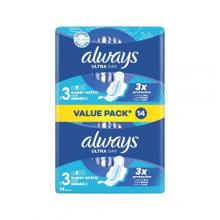 Zdjęcie produktu - Always Podpaski Ultra Super Extra rozmiar 3 ze skrzydełkami, 14 szt.