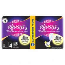 Zdjęcie produktu - ALWAYS Platinum Secure Night Podpaski, 10szt.