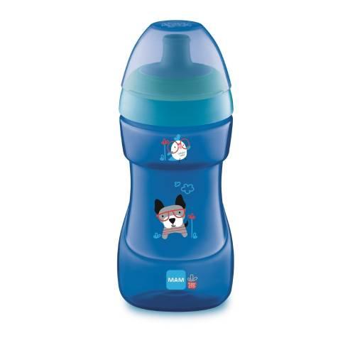 Miniaturka artykułu - MAM 12m+ Kubek niekapek Sport Cup 330ml niebieski, 1 szt.