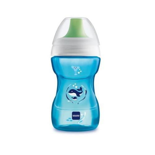 Miniaturka artykułu - MAM 8m+ Kubek niekapek FUN 270 ml NIEBIESKI