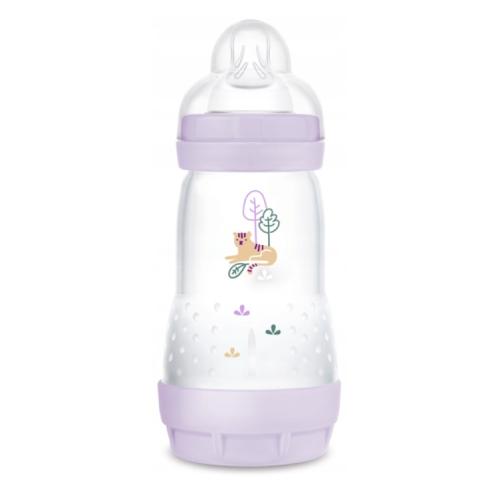 Miniaturka artykułu - MAM Perfect Start Butelka antykolkowa 2m+ 260ml fioletowa