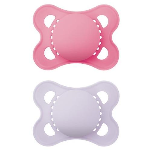 Miniaturka artykułu - MAM Smoczek uspokajający silikonowy Original 2-6m Mat girl, 2 szt.