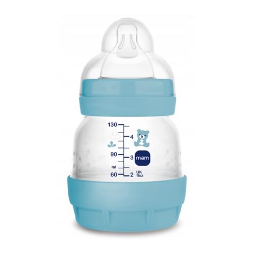 Miniaturka artykułu - MAM Perfect Start Butelka antykolkowa 0m+ 130ml niebieska