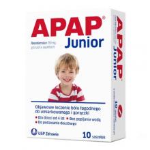 Zdjęcie produktu - APAP JUNIOR Granulat 250 mg - 10 saszetek 