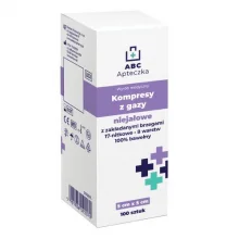 Zdjęcie produktu - Apteczka ABC Kompresy niejałowe z gazy 17 nitkowe 8 warstwowe 5 x 5 cm, 100 szt.