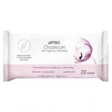 Zdjęcie produktu - APTEO CARE Chusteczki do higieny intymnej, 20 sztuk KR&Oacute;TKA DATA 30.09.2026