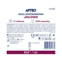 Zdjęcie produktu - APTEO CARE Gaza opatrunkowa jałowa 0,5m2 17n, 1szt.