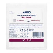 Zdjęcie produktu - APTEO CARE Gaza opatrunkowa jałowa 17N 1m2, 1 szt.