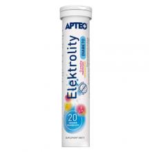 Zdjęcie produktu - Apteo Elektrolity Diabeto o smaku malinowo-cytrynowym, 20 tabl. mus.