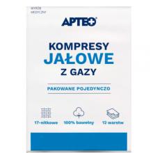 Zdjęcie produktu - APTEO Kompresy jałowe 12warstwowe 17nitkowe 10x10cm, 3szt.