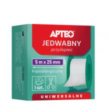 Zdjęcie produktu - APTEO Przylepiec Jedwabny 5 m x 2,5 cm, 1 szt.