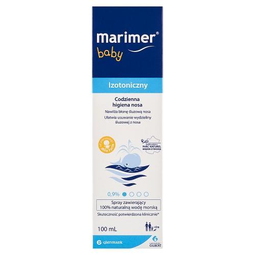 Miniaturka artykułu - MARIMER Baby Spray do nosa, 100ml USZKODZONE KARTONOWE OPAKOWANIE